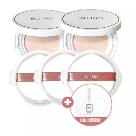BUNIO 뷰니오 카밍 쿨 톤업 선쿠션 본품2개+리필3개 연예인추천 대용량패키지 SPF50+ PA++++ 미니선물 Bounio Calming Cool Tone-up Sunscreen Cushion Set 2pcs + 3 Refills Celebrity Recommended Large Capacity Package SPF50+ PA++++ Mini Gift
