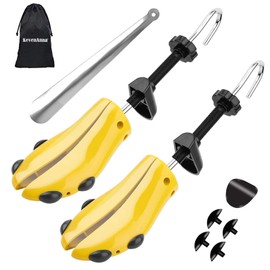 KevenAnna Shoe Stretcher with Shoe Horn and Carrying Bag Stretch Width and Length Pair of 4-Way Shoe Tree for Men and Women (Large)