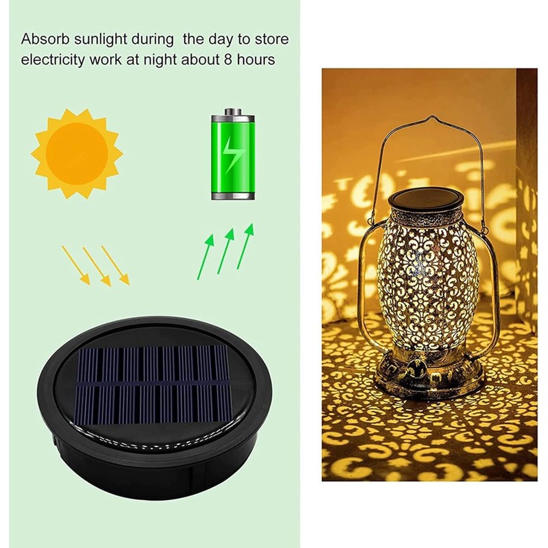Fransande-10cm Pack of 2 Large Solar Light Replacement Top for