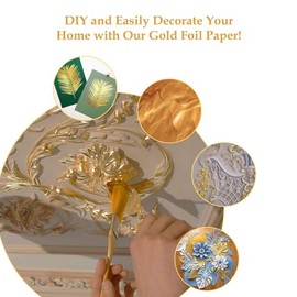 dshyuauoci 100 Sheets Edible Gold Flakes With A Pair of Tweezers, Premium 24K Edible Gold Leaf 3.15√ó3.15 Inches Food Craft Art Decoration Perfect for Decorating Cakes Desserts Drinks Ice Cream Sushi