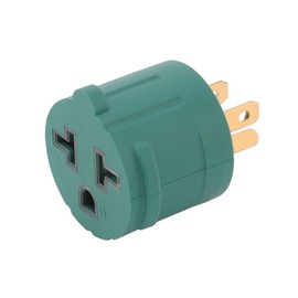 Nema 15 Amp to 20 Amp Plug Adapter Listed NEMA 5-15P to 5-15/20R +6-15/20R (Comb 20Amp T Blade) 15 Amp Household Plug to 20 Amp T-Blade AC Power Adapter Green