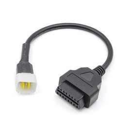 eMoto Solution Universal Motorcycle OBDII Cable 3-Pin 4-Pin 6-Pin to 16-Pin OBD OBD2 Diagnostic Adapter Cable (fit for Delphi Motorbikes, 6 Pin to 16 Pin)