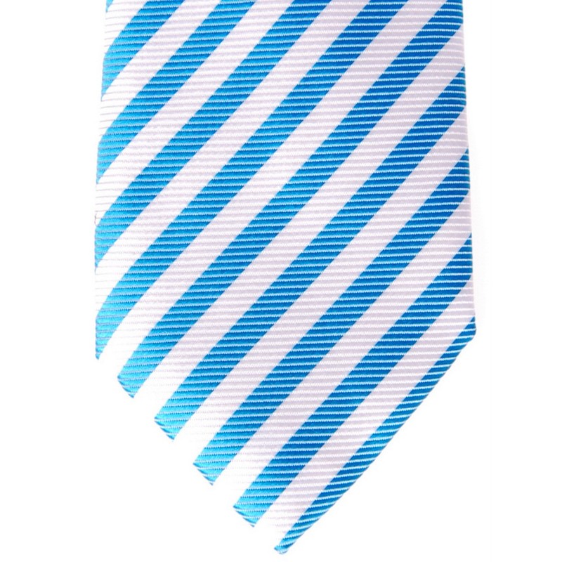 Retreez Corbata preatada tejida a rayas para niño, Azul /