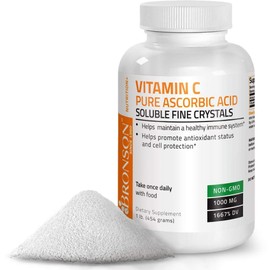 Vitamin C Powder Pure Ascorbic Acid Soluble Fine Non GMO Crystals – Promotes Healthy Immune System and Cell Protection – Powerful Antioxidant - 1 Pound (16 Ounces)