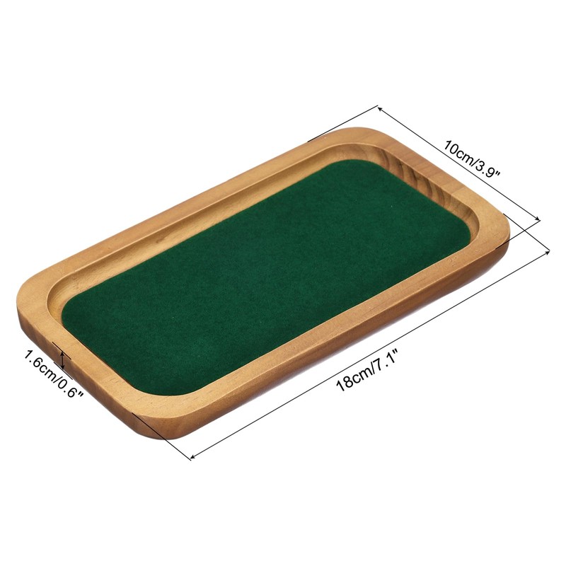 sourcing map Wood Jewelry Display Tray, 7.1 Inch Small Jewelry