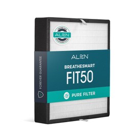 Alen Air Filter FF50-Pure Replacement H13 True HEPA Filter for BreatheSmart FIT50 Air Purifier - Captures Allergens, Dust, & Mold (1 Filter)