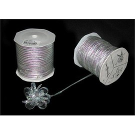 Silver 4mm-wide thin Pull Bow String Ribbon 100 Yard gift wrapping favor decorating