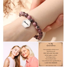 TONY & SANDY Grandma Christmas Gifts 2024 Stocking Stuffers for Grandma Bracelet Gigi Gifts for Grandma Presents Mother's Day Great Gifts for Grandma from Granddaughter Grandchildren
