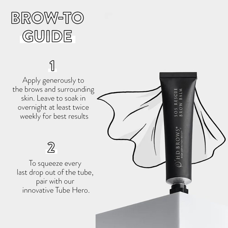 HD BROWS SOS Rescue Brow Balm, Multi-Purpose Care Balm, Infused