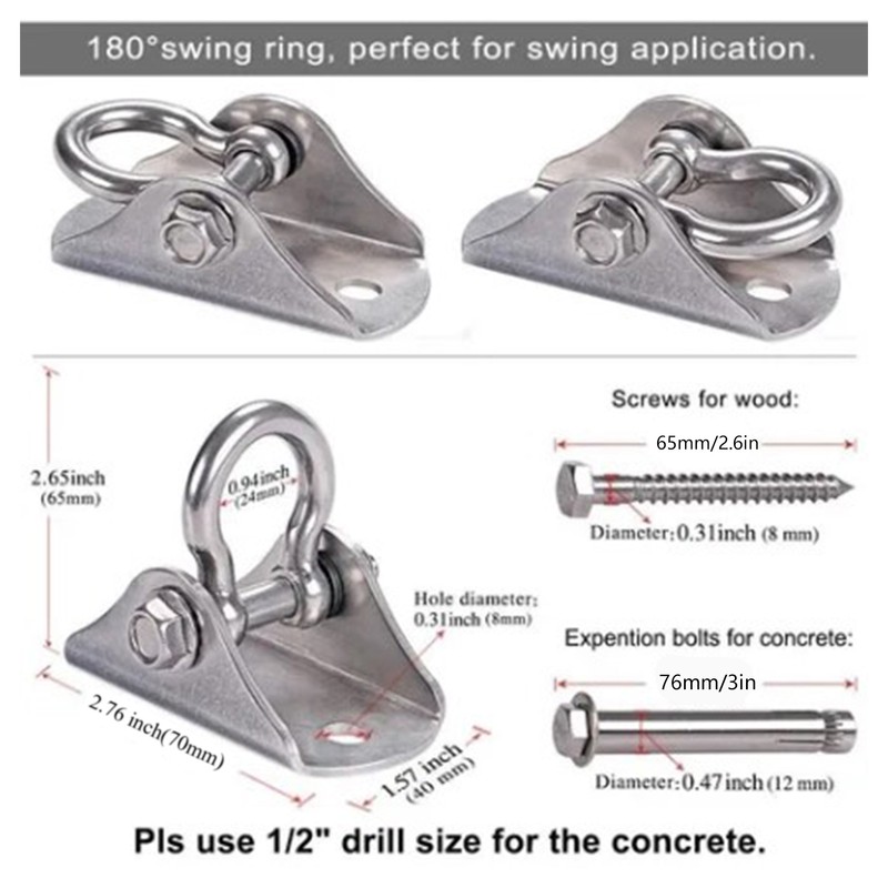 Bow Type Hammock Hanging Kit 304 Stainless Steel Swing Buckle