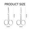2 Pieces Of Stainless Steel Nose Hair Scissors, Nose Hair