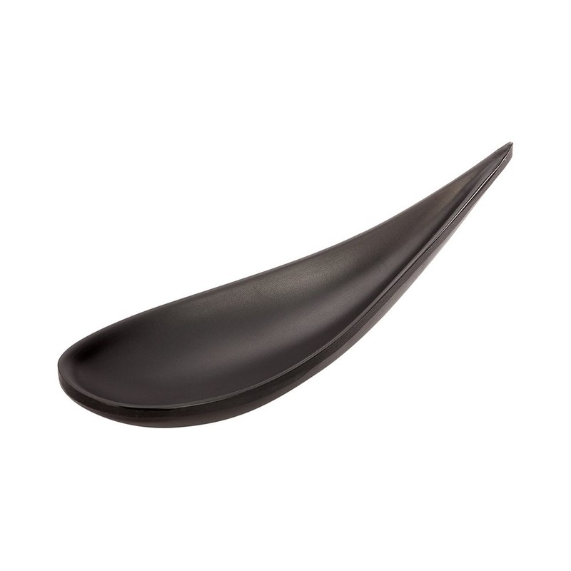 4.3" Voga Melamine Japonais Modern Tasting Spoon, Small, Black -