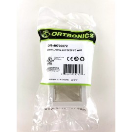 Ortronics OR-40700072 Bezel, .625" Deep, Fog White, New!