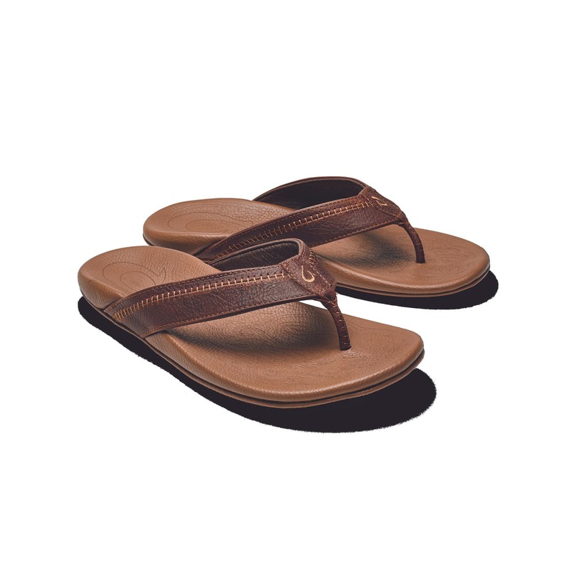 OLUKAI Men's Hiapo, Dark Java/Toffee, 13 D US