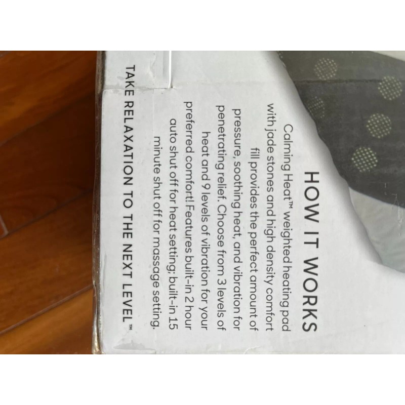 Sharper Image Weighted Heating Pad 9 Massaging Calming Heat Vibration