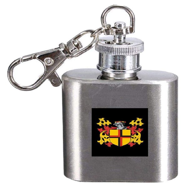 Dyce Family Crest Surname Coat of Arms 1oz Hip Flask