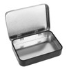 Rectangular Tin Box Metal Tins with Lids, Black Small Metal
