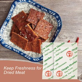 VacYaYa 1000CC(20-Pack) Food Grade Oxygen Absorbers Packets for Home Made Jerky and Long Term Food Storage, Stored in Vacuum Bag and 3 times Oxygen Absorption Capacity
