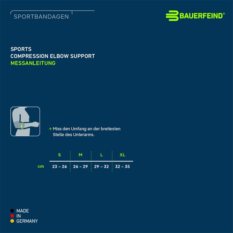 BAUERFEIND Elbow Sleeve "Sports Compression Elbow Support", 1 Unisex Elbow