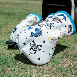 Golf Club Head Cover Shark Goblet Golf Headcover Golf Wood Cover Aliennana Driver Cover (DR) Fairway Wood (FW), Utility (UT) (Driver(1pcs)) Made of Premium Embroidered PU Leather (1 Piece for Fairway)