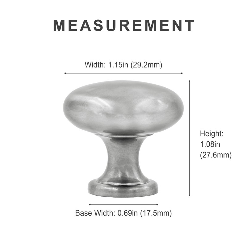 HESTIA HARDWARE 5 Pack | Satin Nickel Cabinet Pulls and