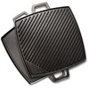 Bayou Classic 7444 10.5-in Cast Iron Reversible Square Griddle Features