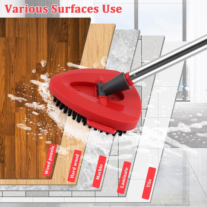 2 PCS O-Ceda Spin Mop Scrub Brush Head Attachments, Scrubbing