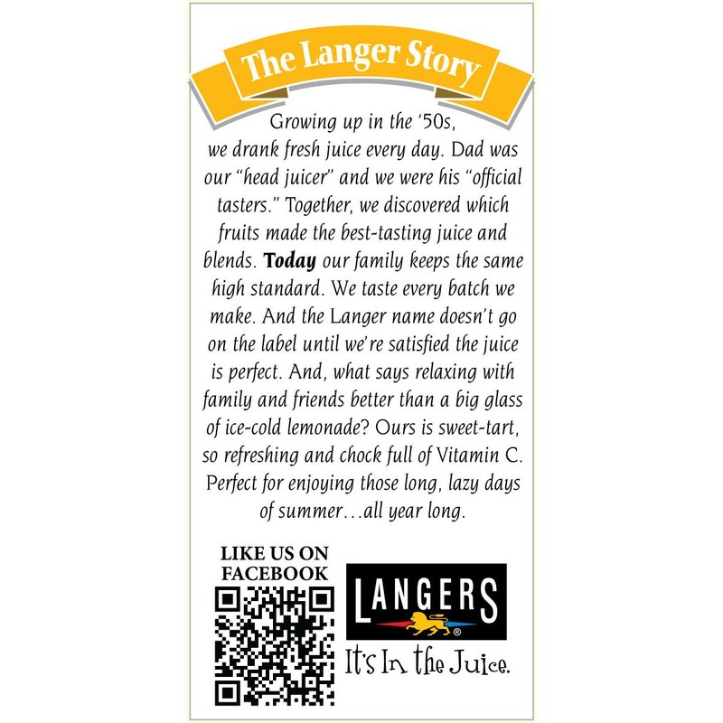 Langers Juice, Lemonade, 64 Fl Oz (Pack of 8)