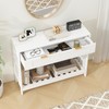 Entryway Table with Drawers Narrow Accent Sofa Table with Storage