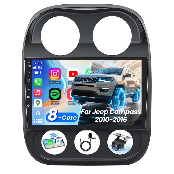 Car Radio Stereo for Jeep Patriot Compass 2010-2016: 8 Core