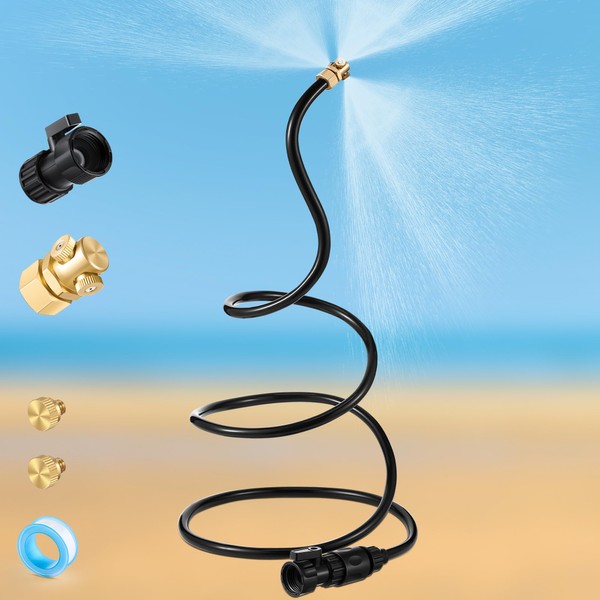Dunkive Hose Misters for Outside Patio, 3 Nozzles Fine Mist