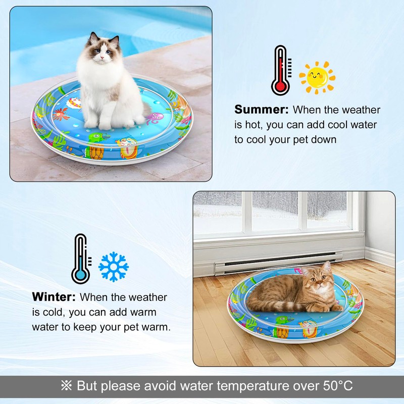 Cat Water Upstream Lotus, 2025 New Durable Pet Cooling Mat,