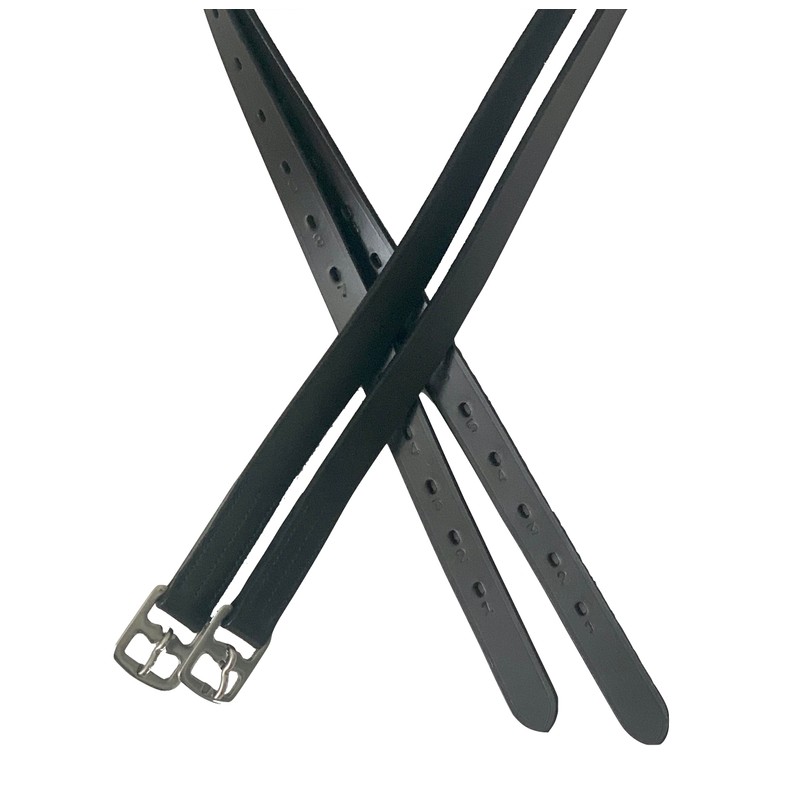 Majestic Ally Genuine Leather Stirrup for English Saddle (Black, 60