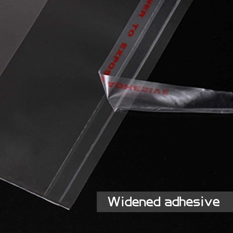 LimCryspp 200 Pcs Clear Self-Sealing Cellophane Bags 5x7 Inches Resealable