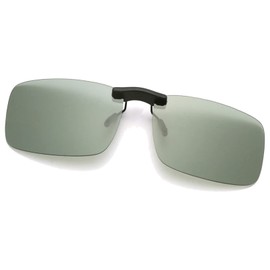 Long Keeper Polarised Clip-on Sunglasses - Non Flip Rimless Clip on Sunglasses over Glasses for Men Women UV400 Protection for Driving Fishing Outdoor