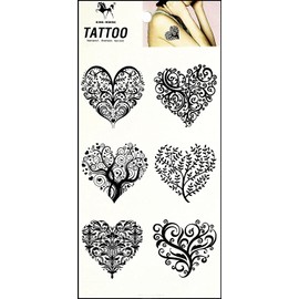 Umama Tattoos 1 Sheet Cute Heart Tree Cartoon Tattoos Temporary Fake Tree Life Pattern Tattoo Sticker 3D Waterproof Disposable Pattern Body Art for Men Women