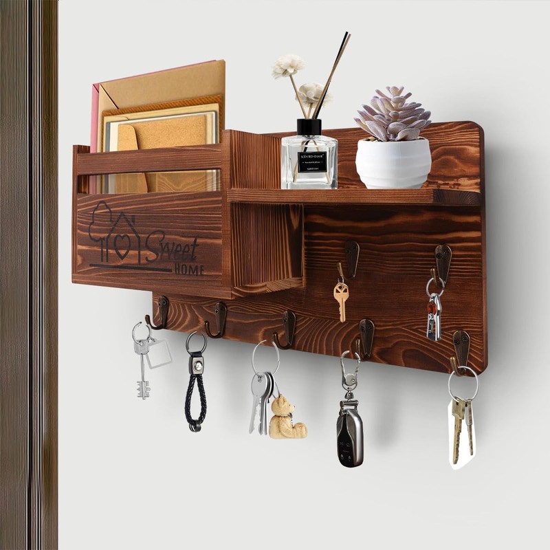 Gocokia Key Hanger Organizer, Mail and Key Holder for Wall