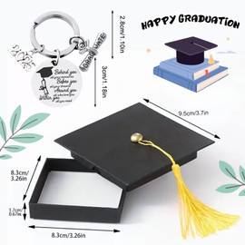Joyesplay 2025 Graduation Keyring,Graduation Gifts for Her Him Inspirational Gifts for Best Friends Graduate Present (Silver 2)