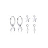 Elli Women's Creole Earrings Set Astro Moon Star Lightning in