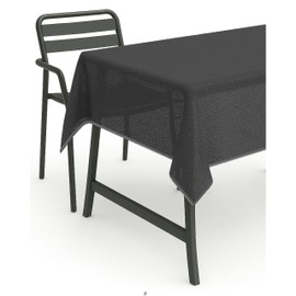 texpot Tablecloth 140 cm Round Grey Garden Blanket with Hem Washable Garden Tablecloth Balcony Patio Weatherproof