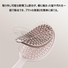 デタングリングブラシ スケルトンブラシ ヘアブラシ くし コーム 頭にフィット 絡まない お手入れ簡単 ヘアドライ専用 アイボリー