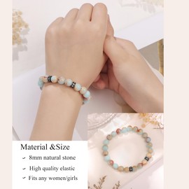 Yiyang 35th Birthday Gifts for Women Natural Stone Beads Bracelet Unique 35 Year Old Birthday Gifts for Women Happy Birthday Card Gifts for Women Turning 35 Years Old 35th Birthday