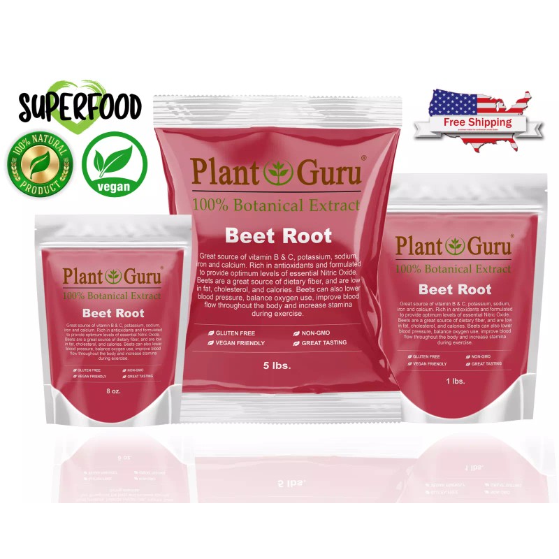 Plant Guru Beet Root Powder 3lb (x3 - 1lb) Beta