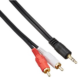 Conversion Meijin Audio Conversion Cable [Red/White (Stereo Audio) - 3.5mm Stereo Mini Plug] [1.8m] R35-18G