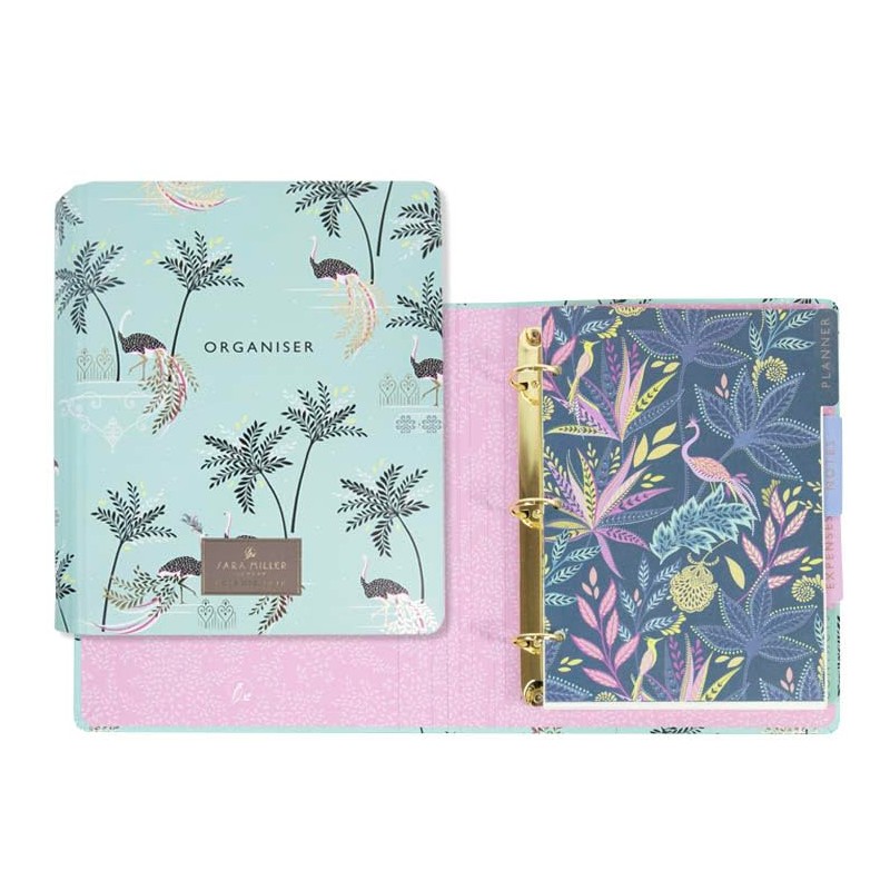 Sara Miller Savannah Ringbound A5 Organiser with Gold foil Detail