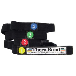 TheraBand Stretch Strap with Loops to Increase Flexibility, Dynamic Stretching Tool for Athletes Including Dancers, Cheerleaders, Gymnasts, Runners, Pilates and Yoga Elastic Stretch Out Band