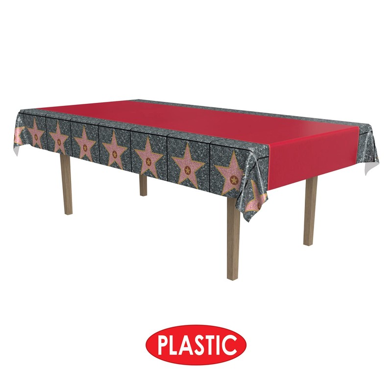 Beistle Red Carpet Star Tablecover