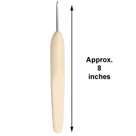 ChiaoGoo Knitting Needles Crochet Hook Metal Head Bundle with Bamboo Handle Size US 8 (1.5mm) Bundle with 1 Sturdy Stitch Holder 1023-8