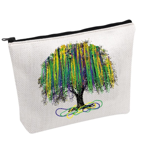 PWHAOO Funny Mardi Gras Tree Cosmetic Bag Mardi Gras Accessories