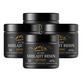 4 Frasco Resina Shilajit Puro Orgánico Del Himalaya